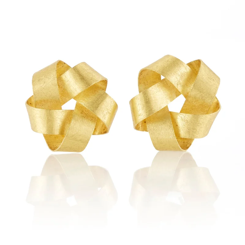 Gold Ribbon Earrings