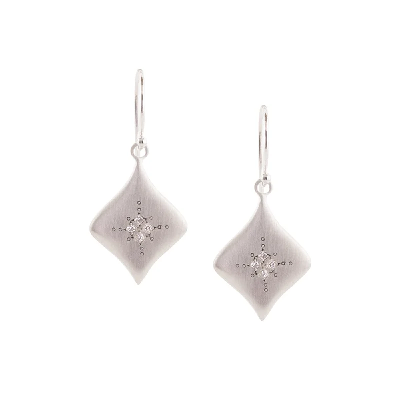 Silver Night Diamond Earrings