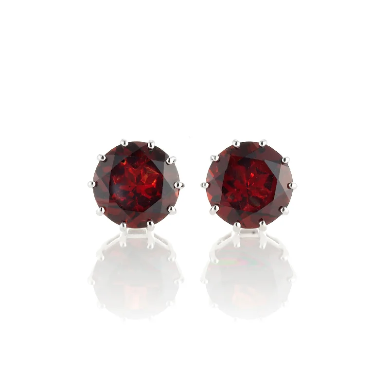 Dottie Earrings in Garnet