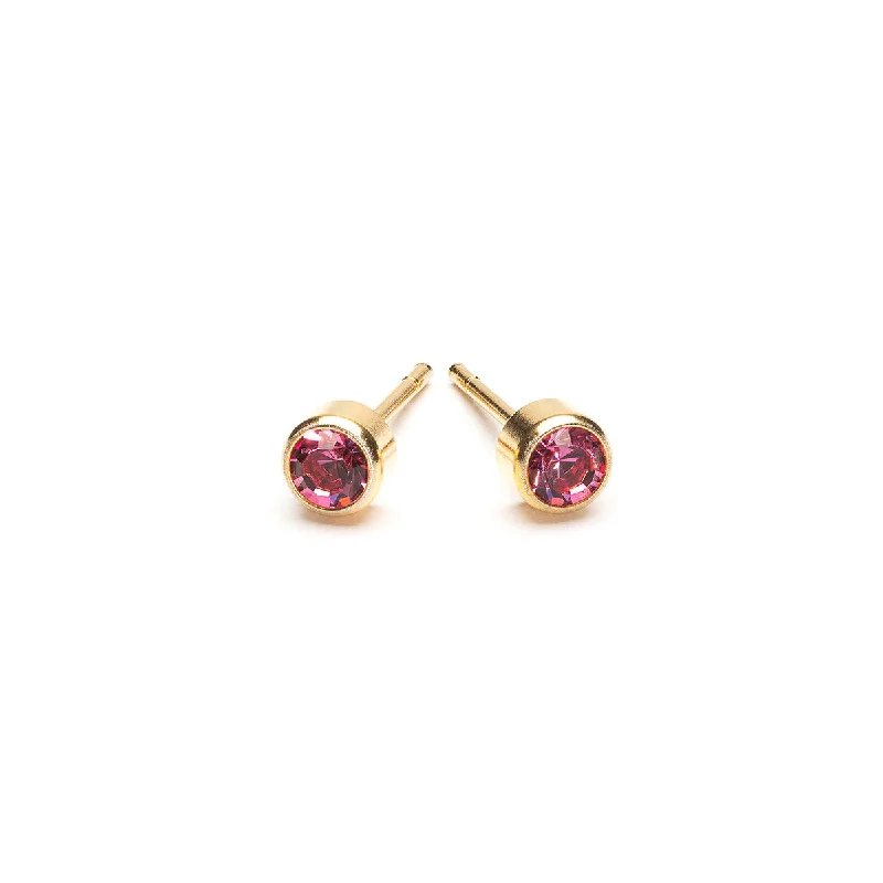 October Birthstone 14k Gold Plated Earrings