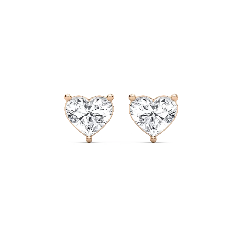 Heart Cut Stud Earrings