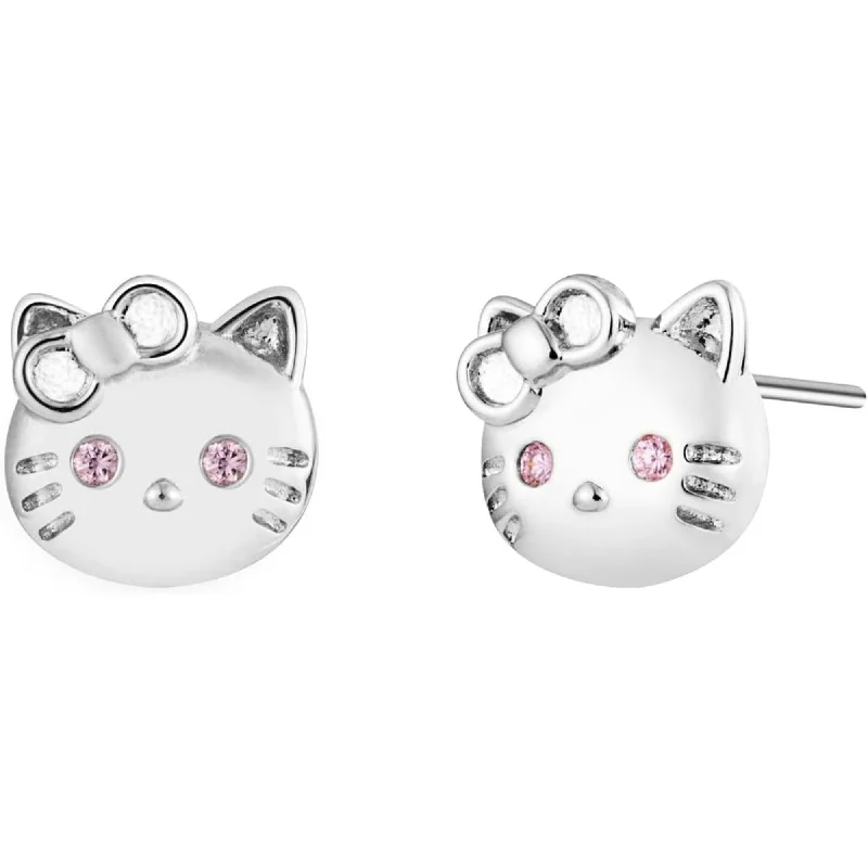 2D Hello Kitty Cat Stud Earrings Jewelry