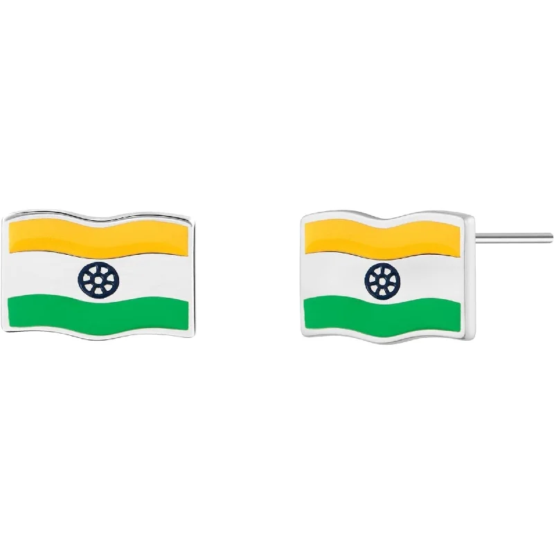 India Flag Stud Earrings