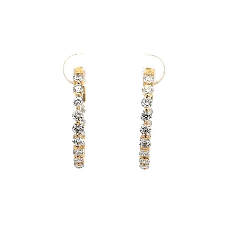 Inside Out Diamond Hoop Earrings