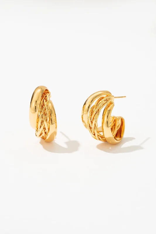 Juno Twist Huggie Earrings