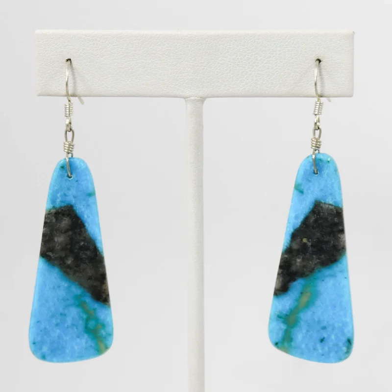 Kingman Turquoise Slab Earrings