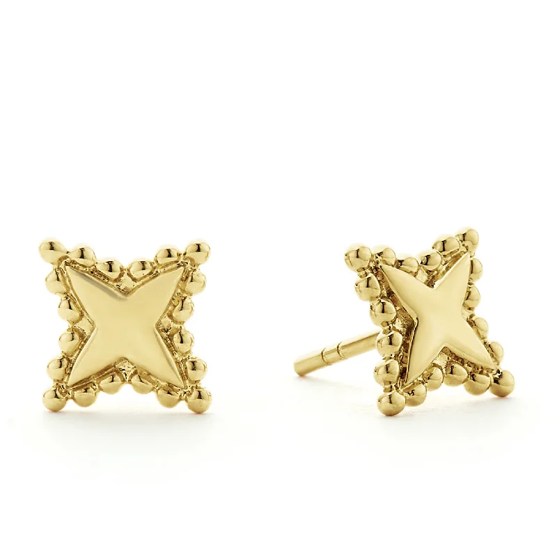 KSL 18K Gold X Stud Earrings