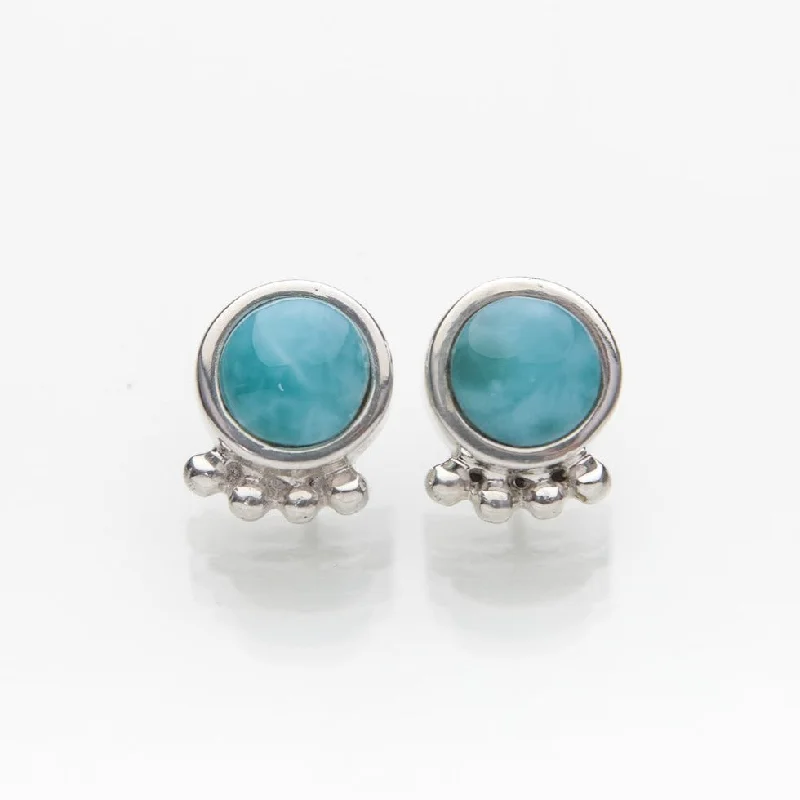 Larimar Stud Earrings Marea