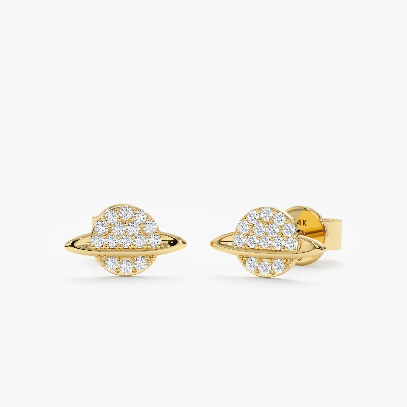 Diamond Saturn Studs, Michelle