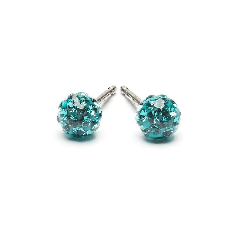 Mini Turquoise Pave Earrings