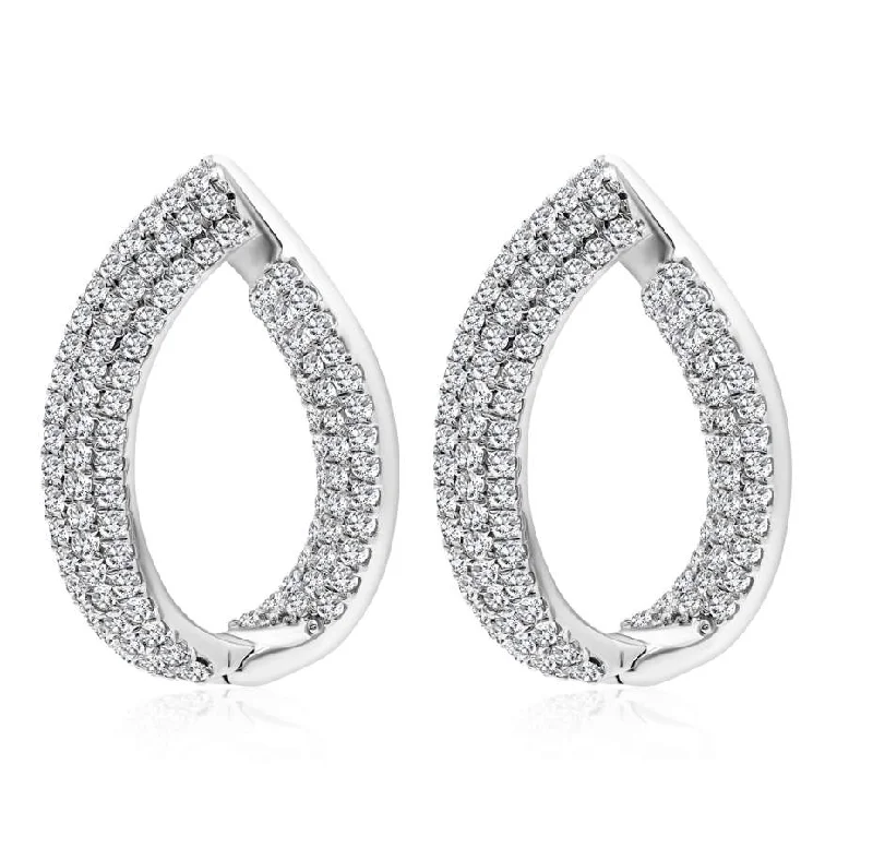 Oval Diamond Earrings