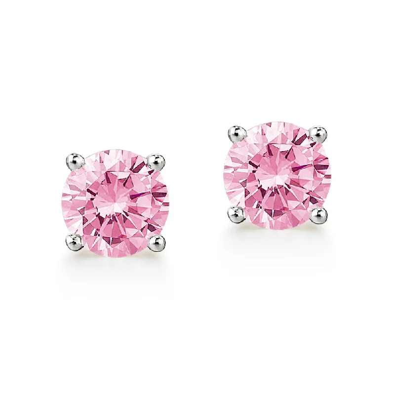 Pink Ice Stud Earrings