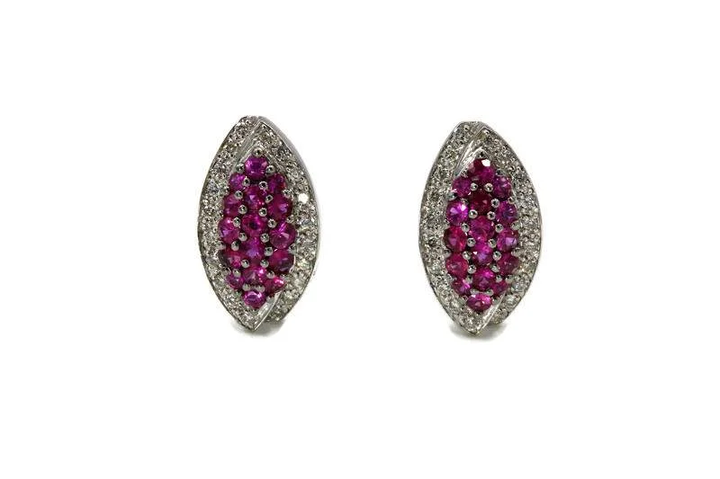 PINK SAPPHIRE AND DIAMOND EARRINGS