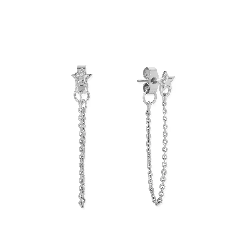 Radiant Essence Chain Stud Earrings