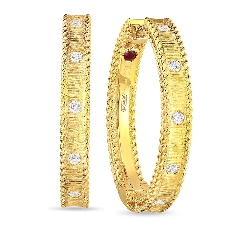 Roberto Coin Princess Hoop Earrings