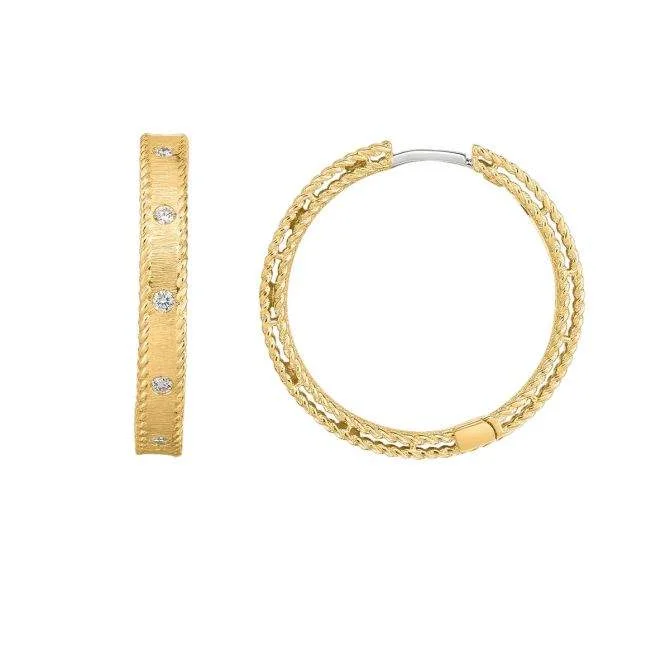 Roberto Coin Princess Hoop Earrings