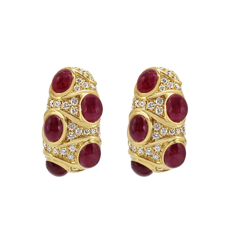 RUBY AND DIAMOND EARRINGS