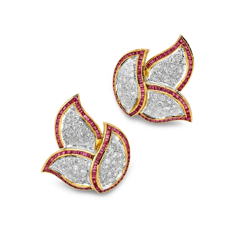 RUBY DIAMOND EARRINGS