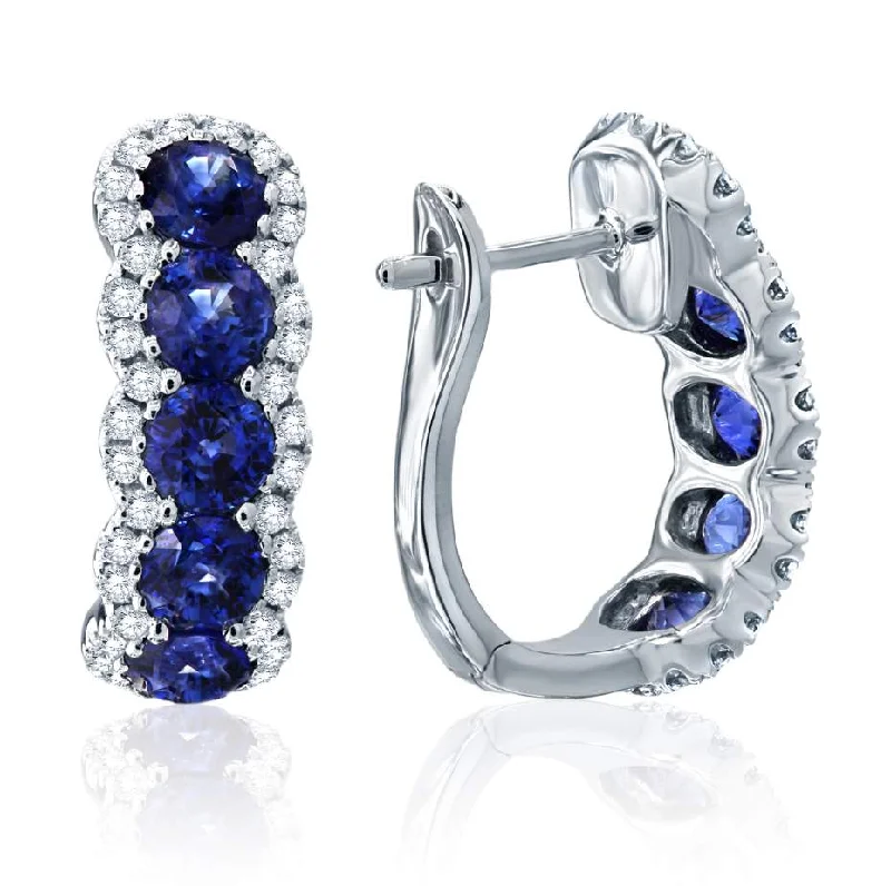 Sapphire And Diamond Earrings