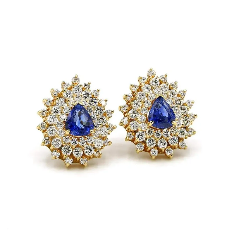 SAPPHIRE AND DIAMOND EARRINGS