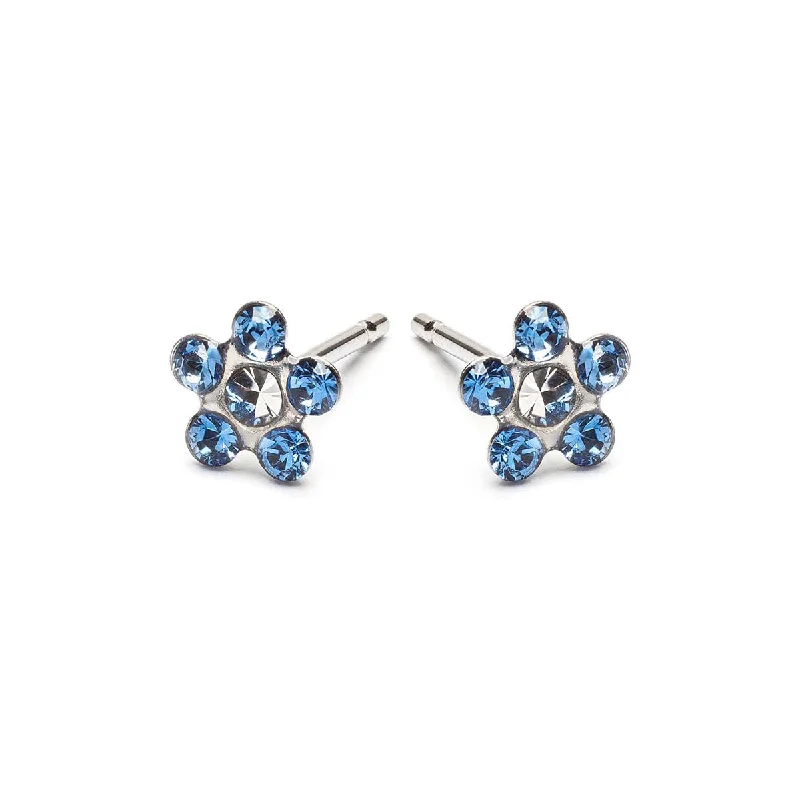 Sapphire Daisy Earrings