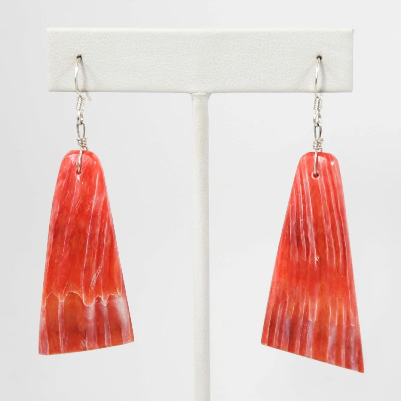 Spiny Oyster Slab Earrings