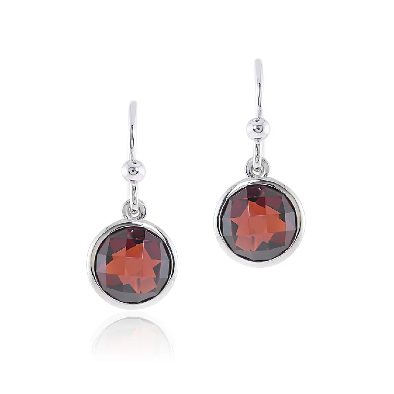 Marais Earrings in Garnets