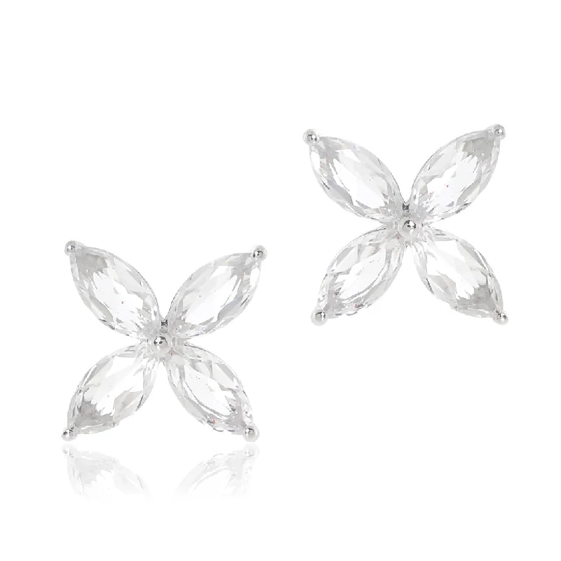 Stella Earrings in White Topaz