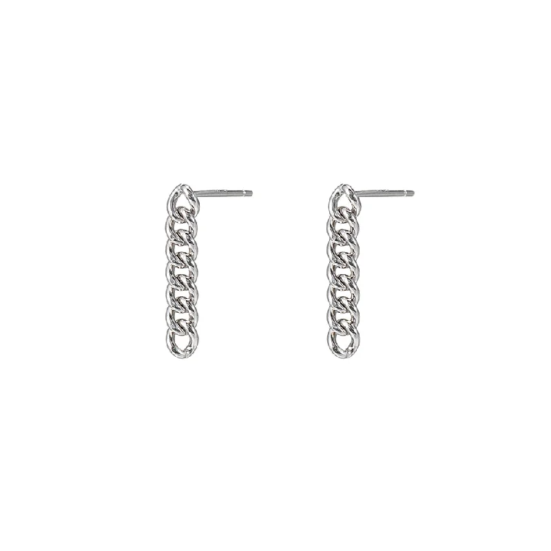 Sterling Silver Chain Drop Earrings