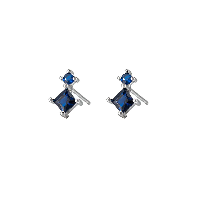 Sterling Silver Sapphire Stud Earrings