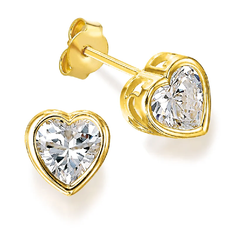 Surrounded Heart Earrings