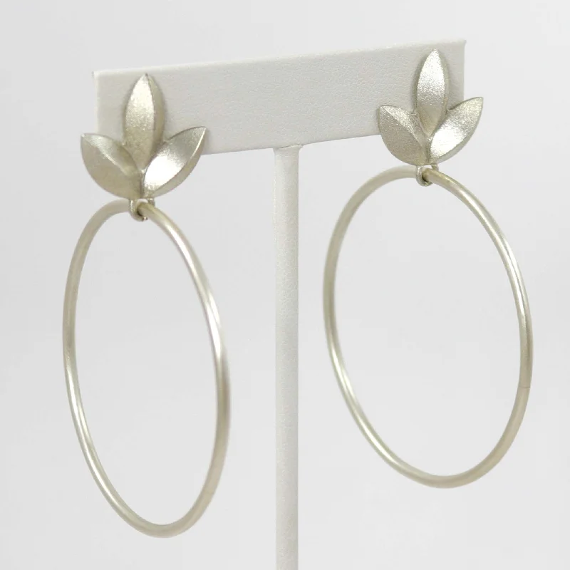 Sweet Pea Blossom Hoop Earrings