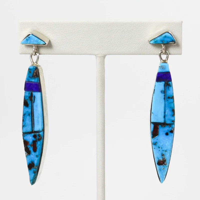 Turquoise and Lapis Earrings