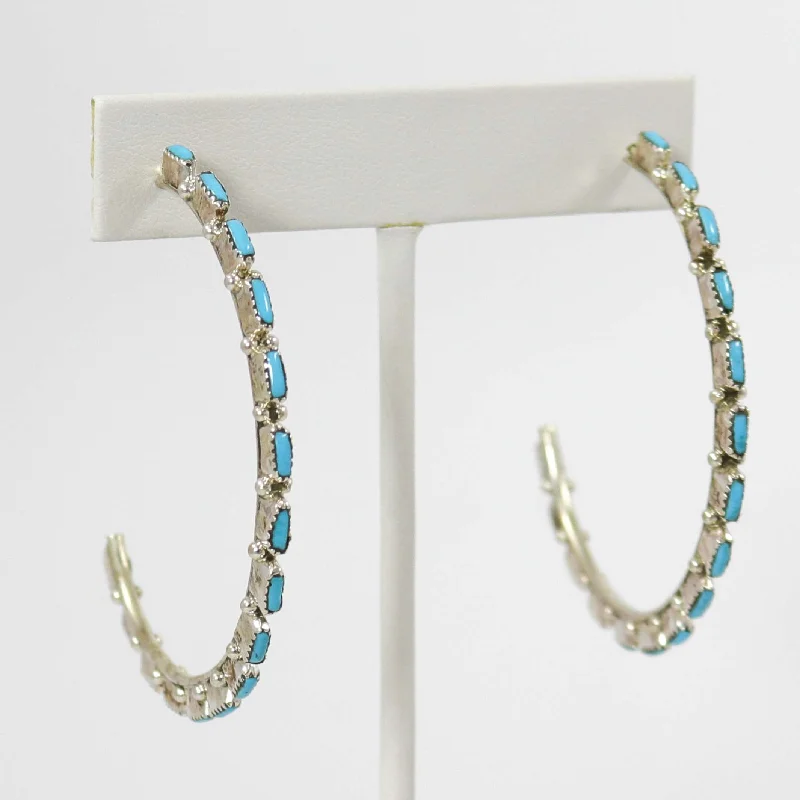 Turquoise Hoop Earrings