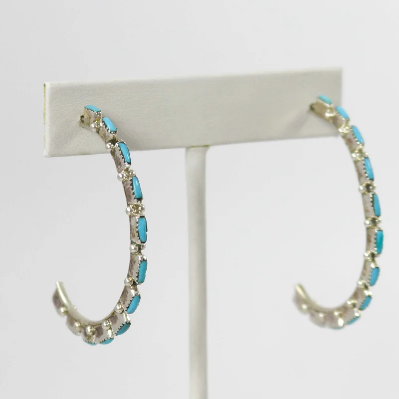 Turquoise Hoop Earrings