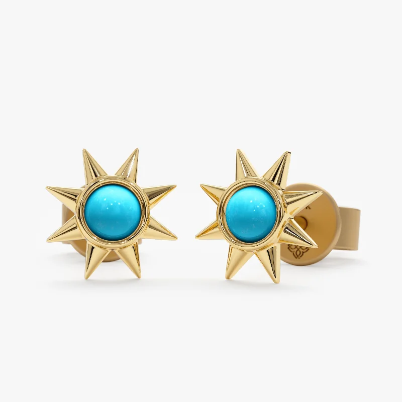 Turquoise Sun Studs, Winona