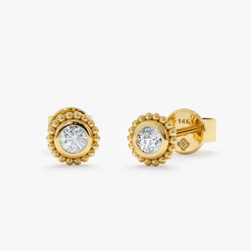 White Sapphire Art Deco Studs, Winnie